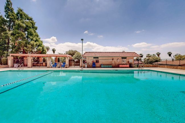 Pool area on Haynes Family of Programs campus